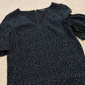 Elegant Black and White Polka Dot Women's Top